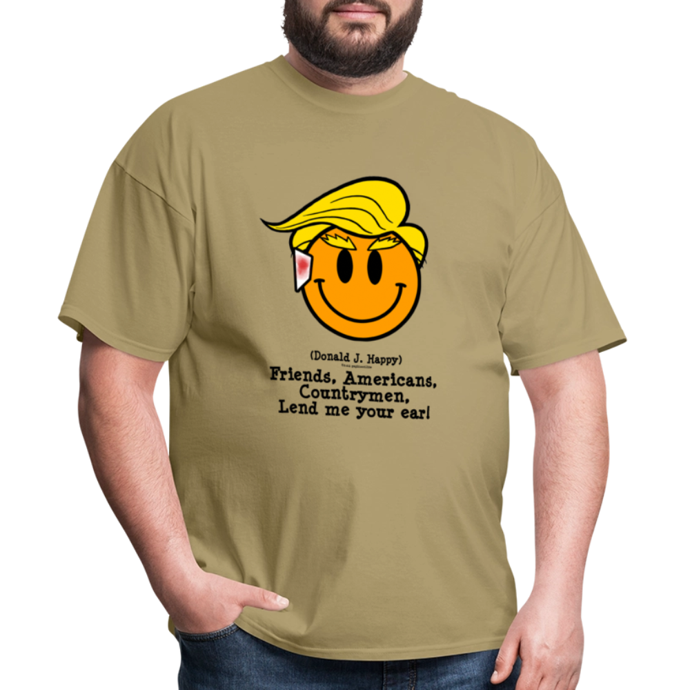 Donald J Happy "Lend Me Your Ear" T-Shirt - khaki