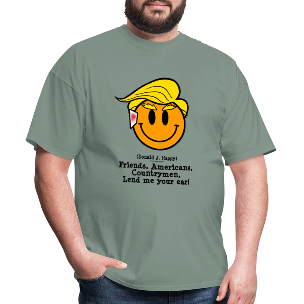 Donald J Happy "Lend Me Your Ear" T-Shirt - sage
