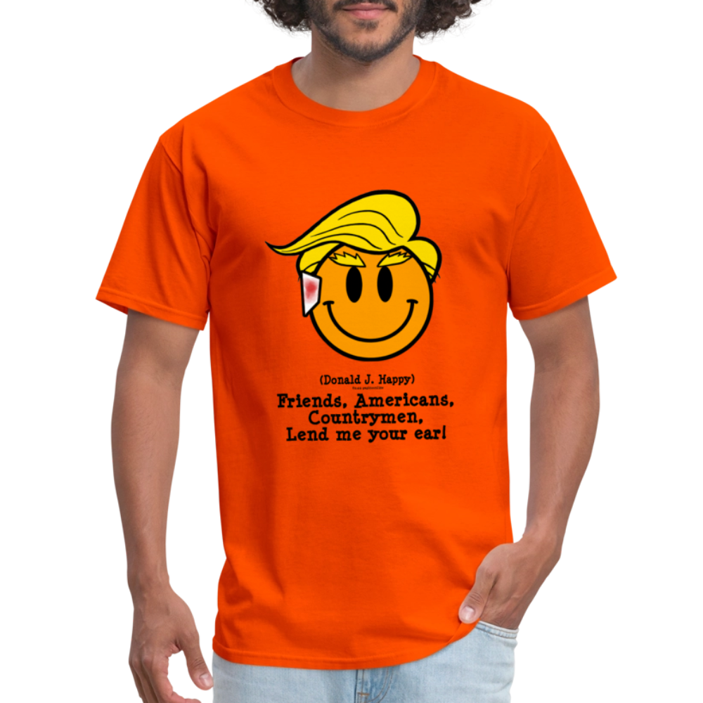 Donald J Happy "Lend Me Your Ear" T-Shirt - orange