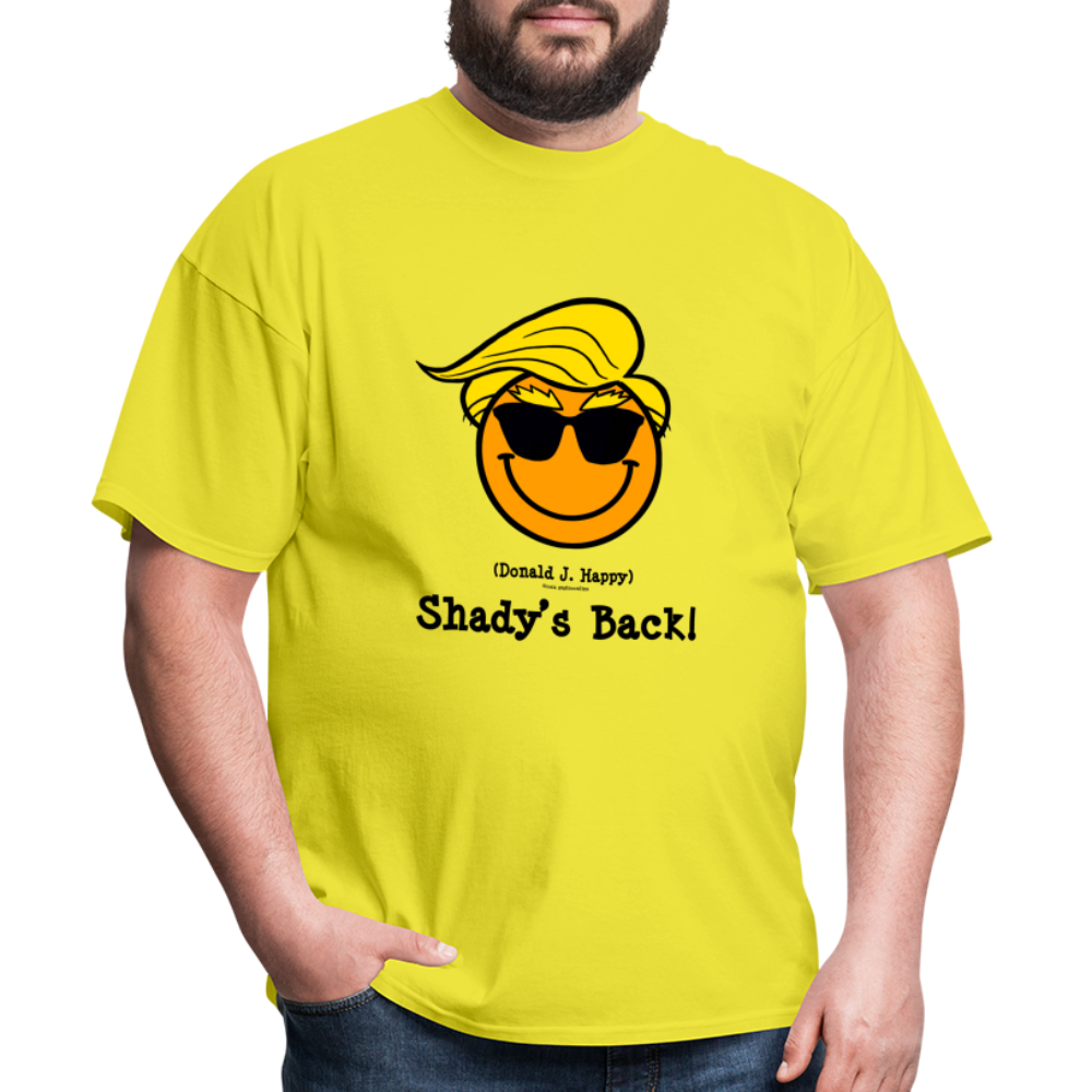 Donald J Happy "Shady's Back" T-Shirt - yellow