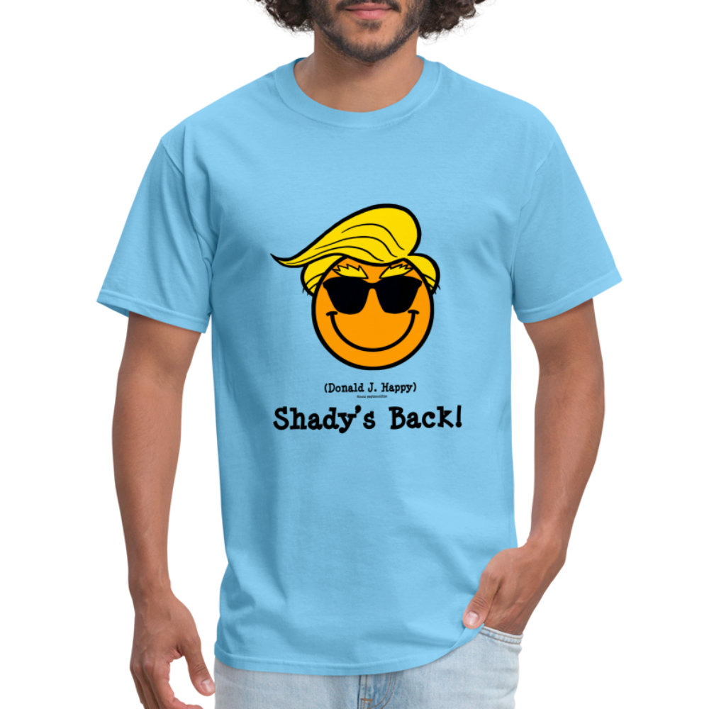 Donald J Happy "Shady's Back" T-Shirt - aquatic blue