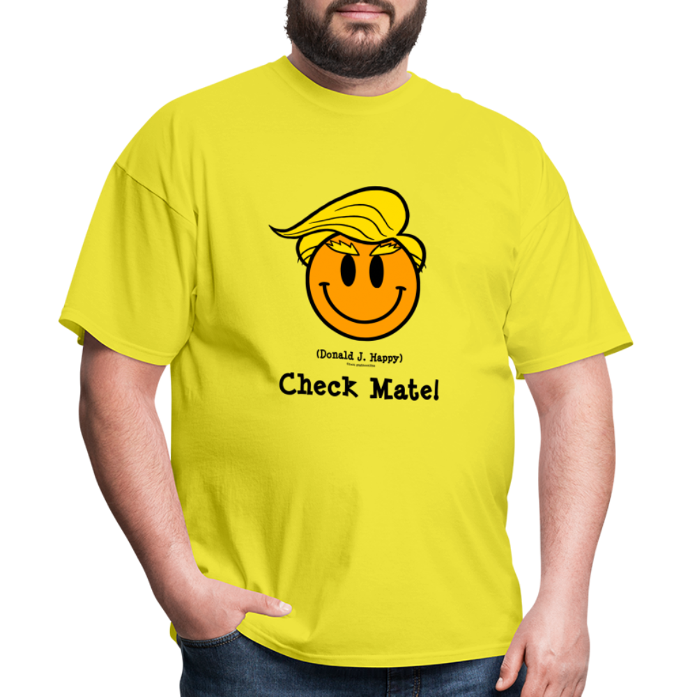Donald J Happy "Check Mate!" T-Shirt - yellow