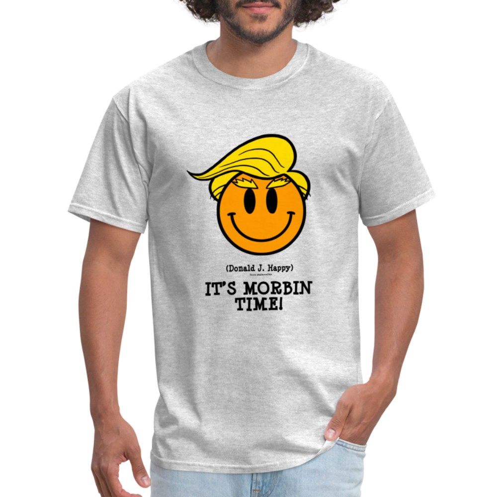 Donald J Happy "IT'S MORBIN TIME!" T-Shirt - heather gray