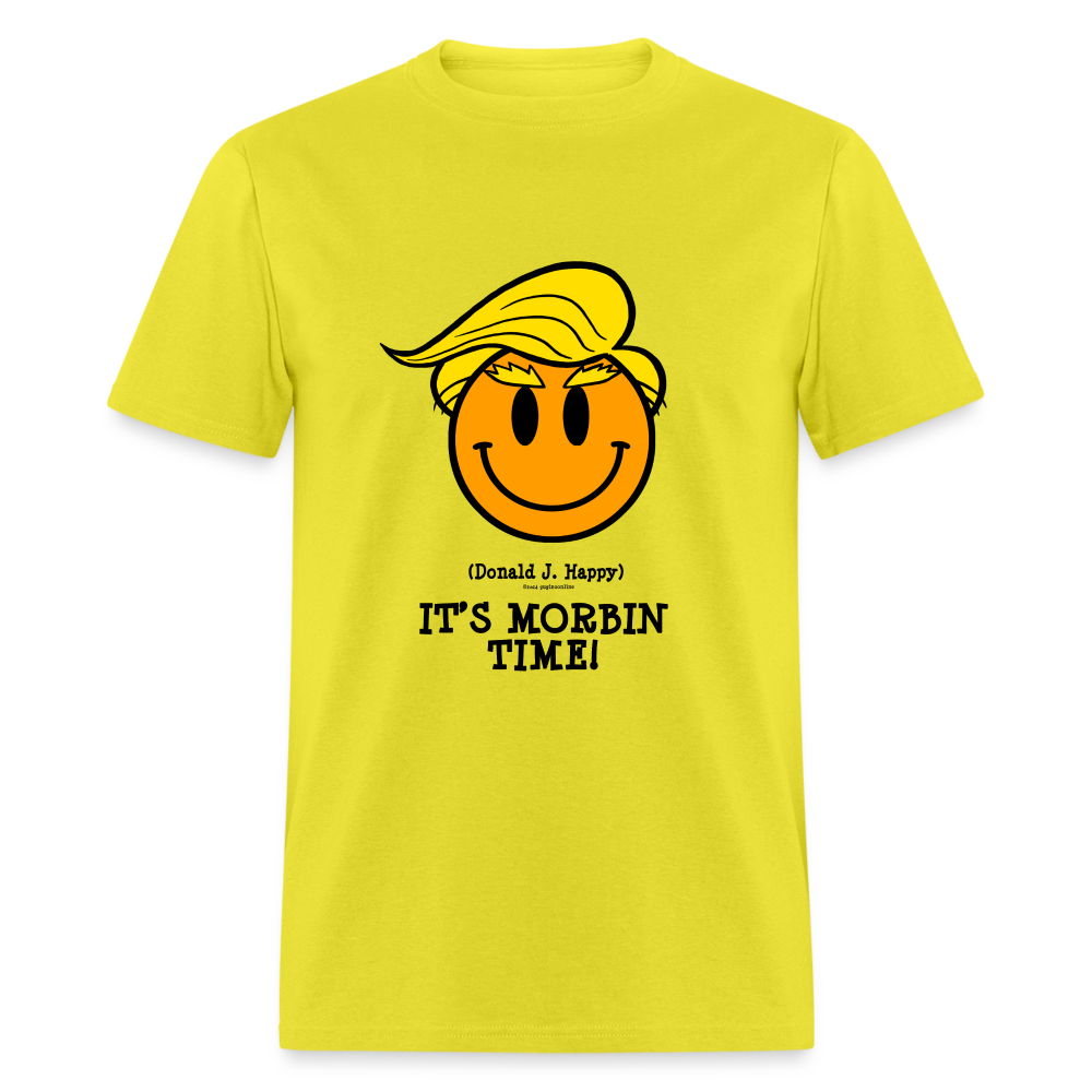 Donald J Happy "IT'S MORBIN TIME!" T-Shirt - yellow