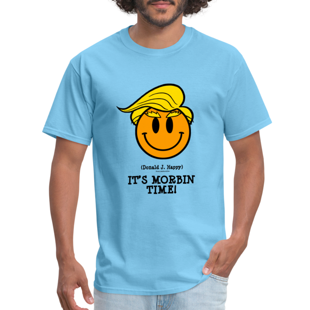 Donald J Happy "IT'S MORBIN TIME!" T-Shirt - aquatic blue