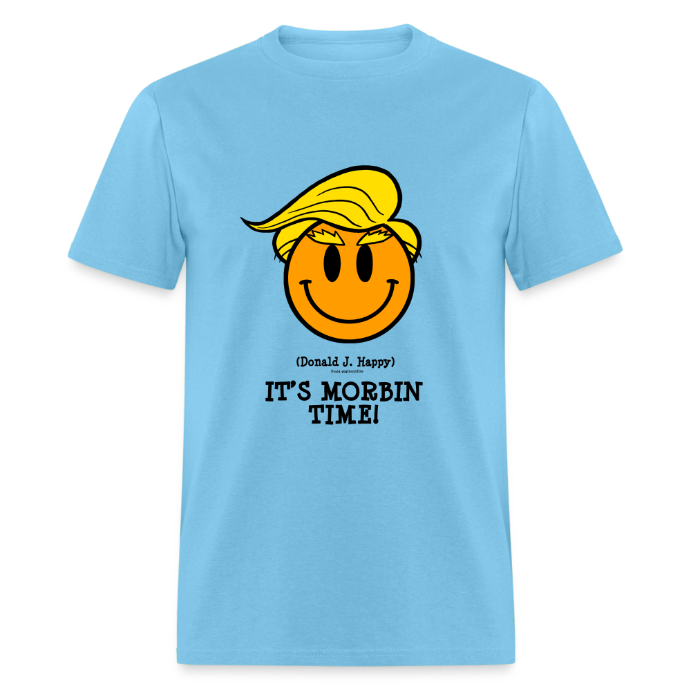 Donald J Happy "IT'S MORBIN TIME!" T-Shirt - aquatic blue
