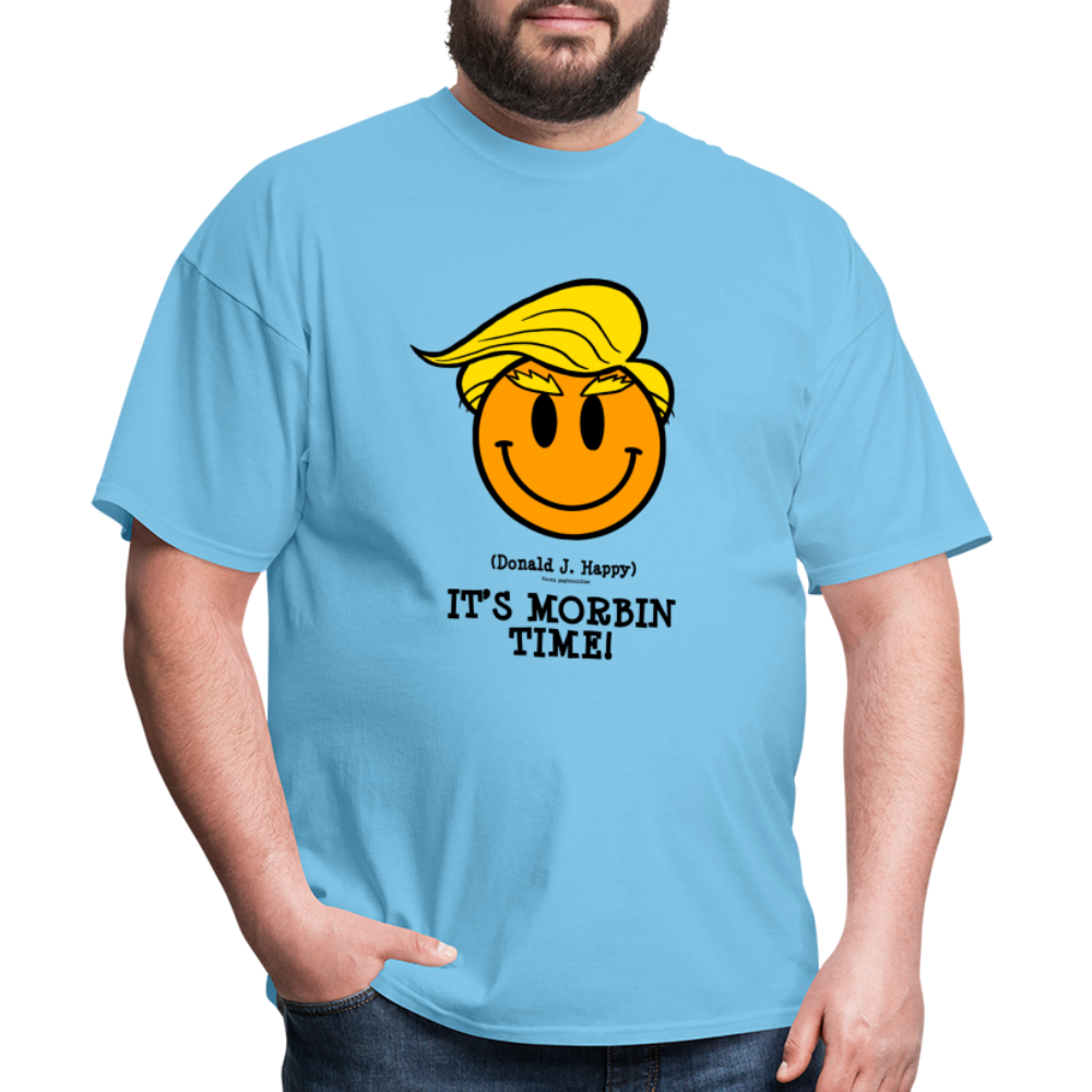 Donald J Happy "IT'S MORBIN TIME!" T-Shirt - aquatic blue