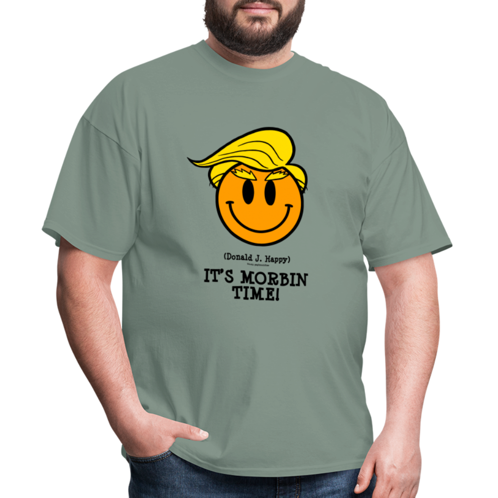 Donald J Happy "IT'S MORBIN TIME!" T-Shirt - sage