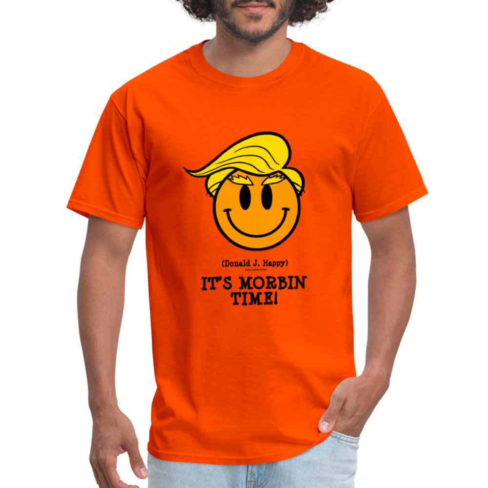Donald J Happy "IT'S MORBIN TIME!" T-Shirt - orange