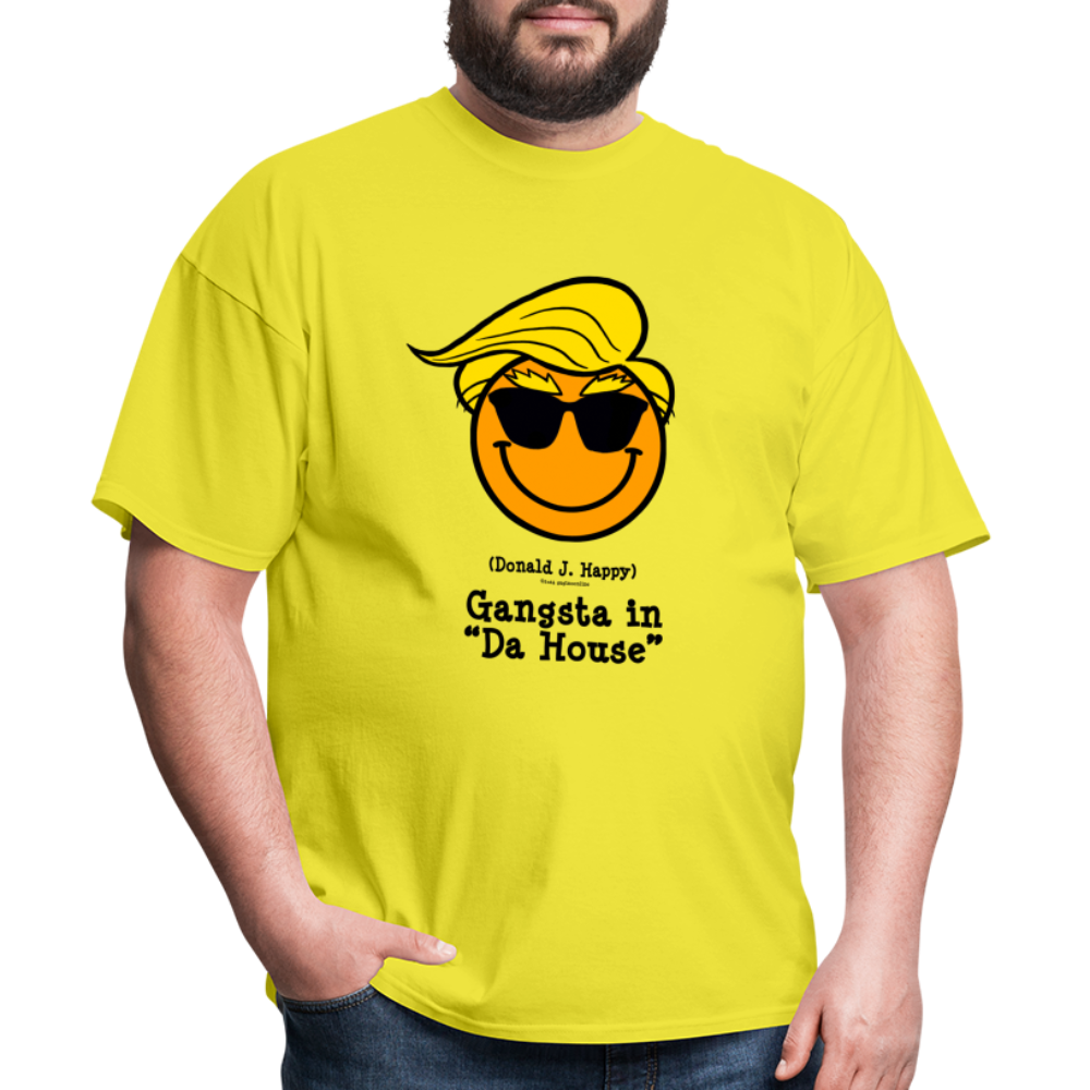 Donald J Happy "Gangsta in 'Da House'" T-Shirt - yellow