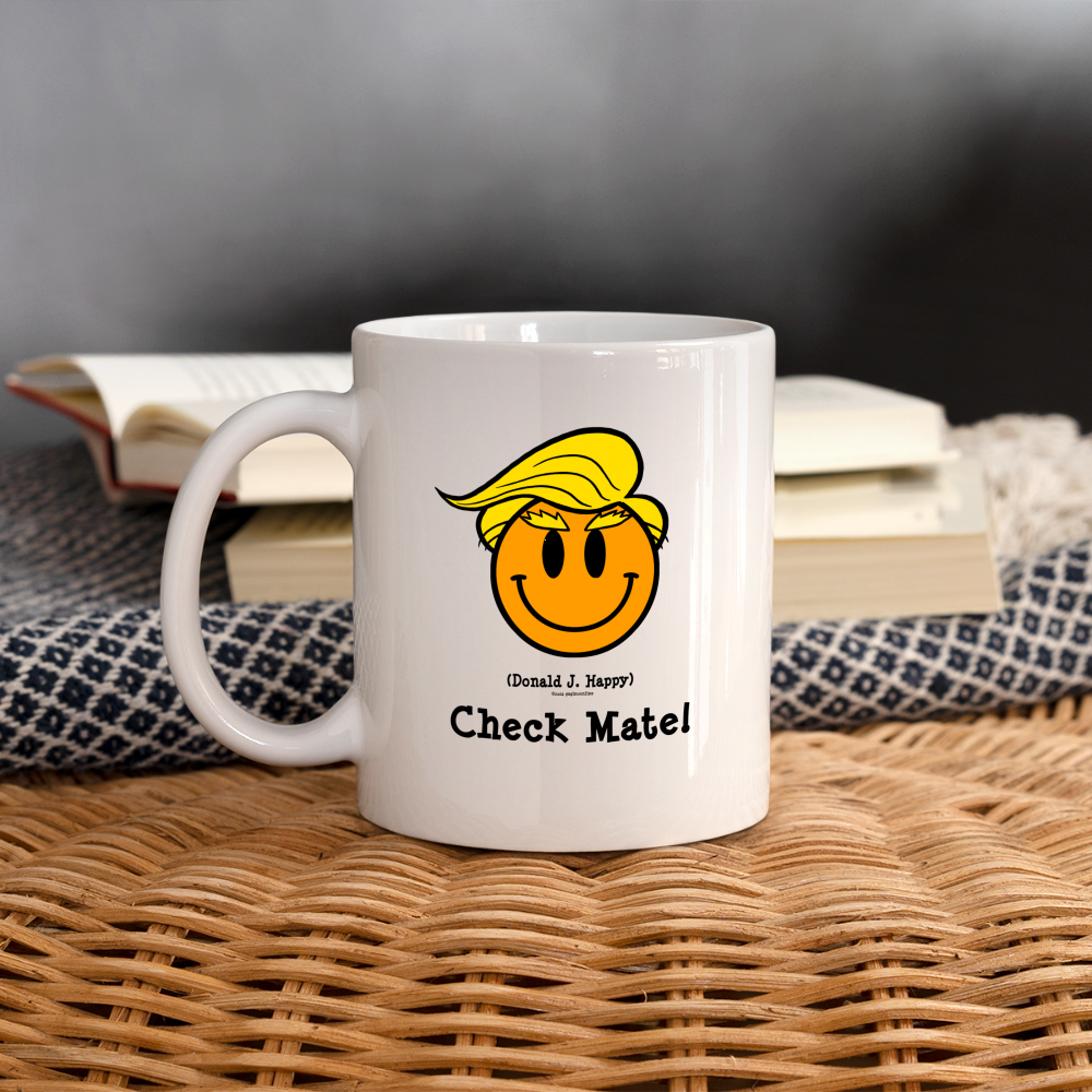 Donald J Happy "Check Mate!" Coffee Mug (Simple) - white
