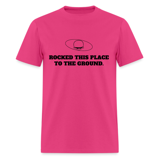 1980s "ROCKED THIS PLACE TO THE GROUND." Pop Progeny T-Shirt (Dark on Light) - fuchsia