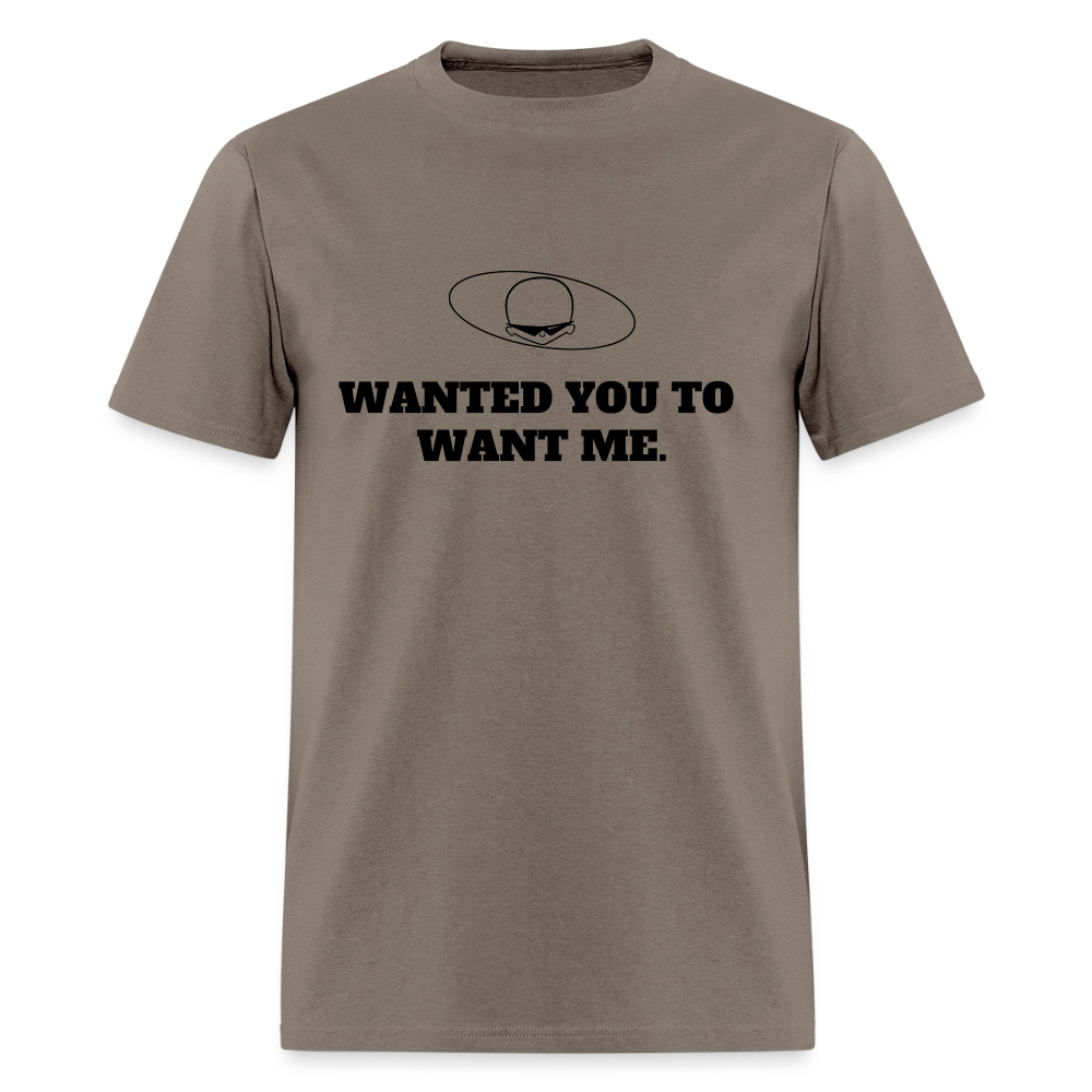 1980s "WANTED YOU TO WANT ME." Pop Progeny T-Shirt (Dark on Light) - safari