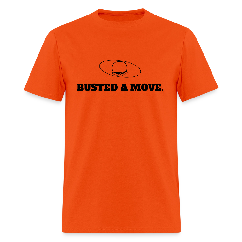 1980s "BUSTED A MOVE." Pop Progeny T-Shirt (Dark on Light) - orange
