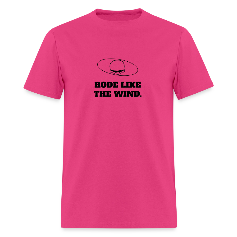 1970s "RODE LIKE THE WIND." Pop Progeny T-Shirt (Dark on Light) - fuchsia