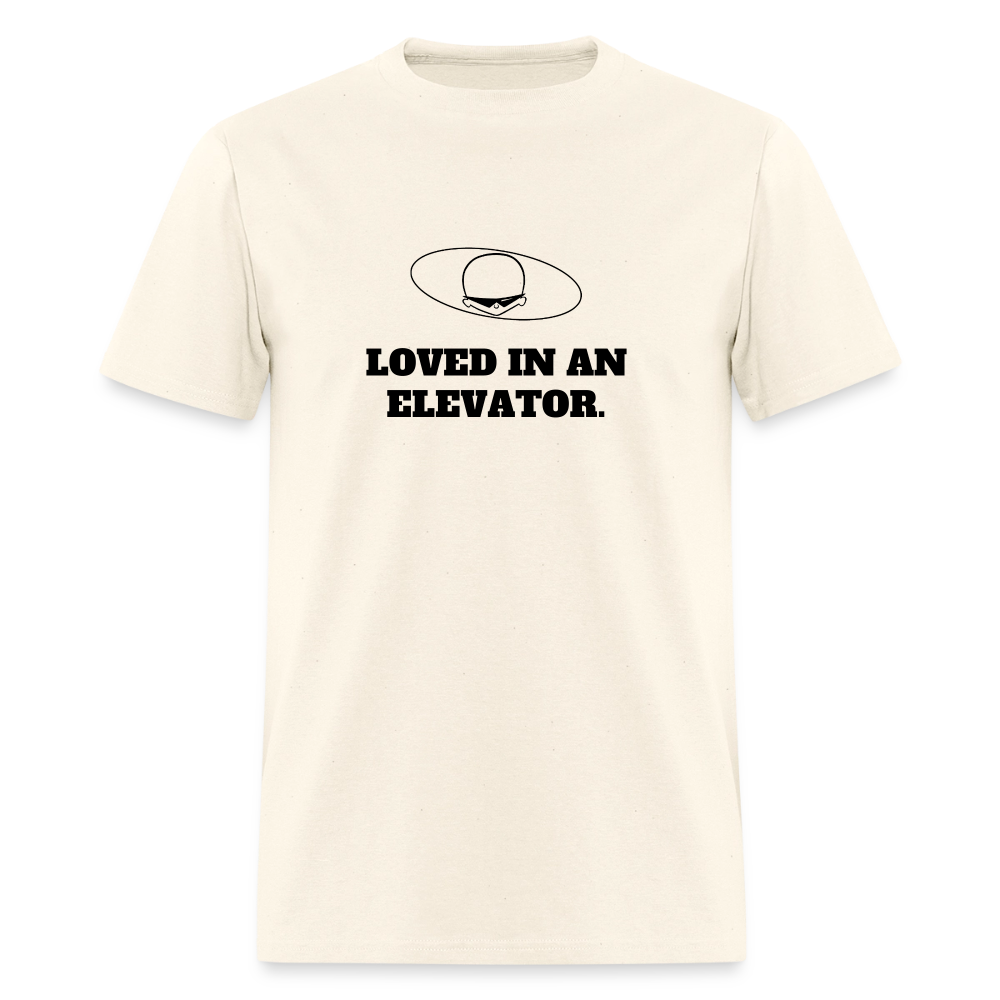 1980s "LOVED IN AN ELEVATOR." Pop Progeny T-Shirt (Dark on Light) - sweet cream heather