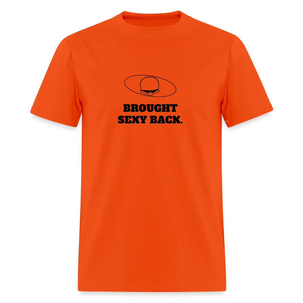 2000s "BROUGHT SEXY BACK." Pop Progeny T-Shirt (Dark on Light) - orange