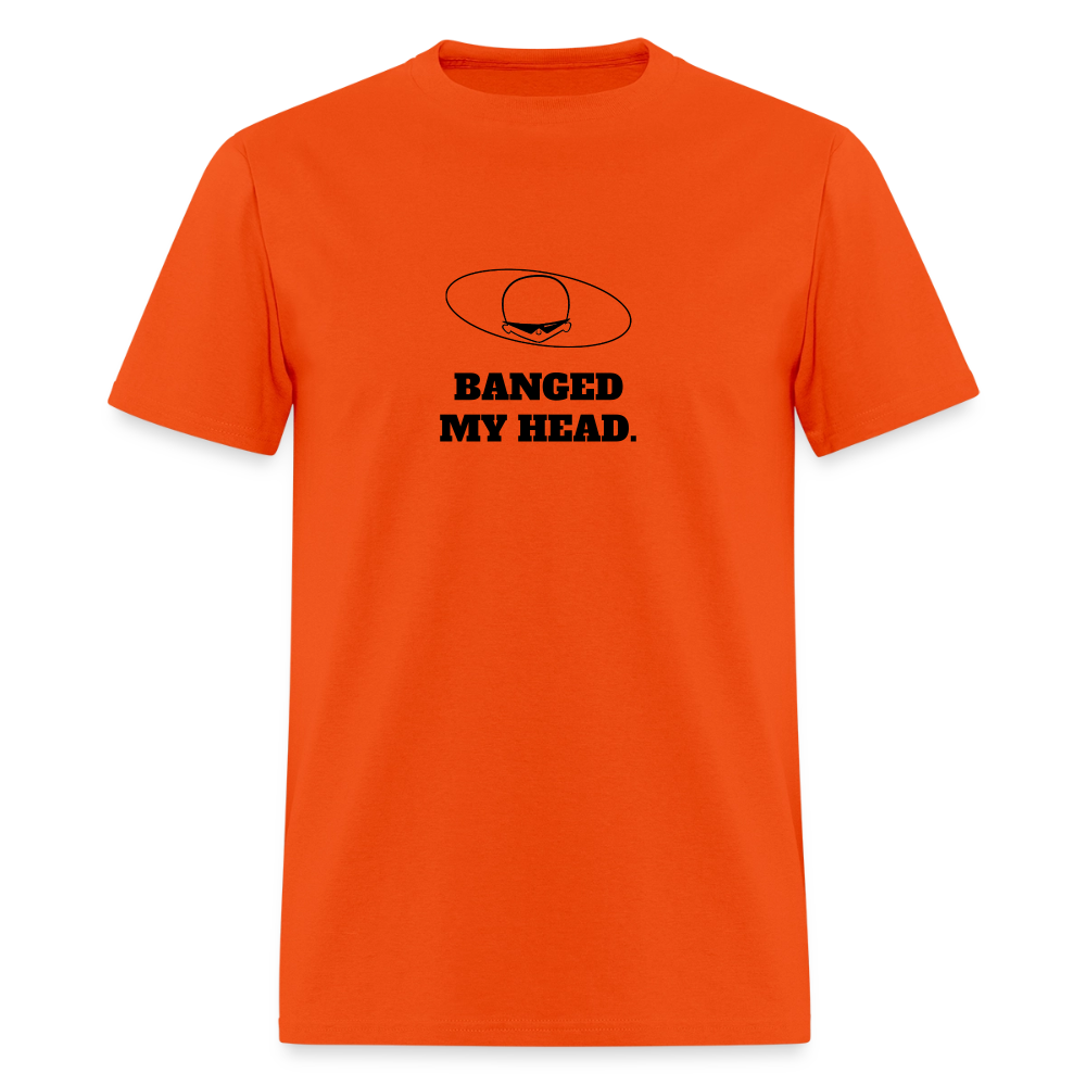 1980s "BANGED MY HEAD." Pop Progeny T-Shirt (Dark on Light) - orange