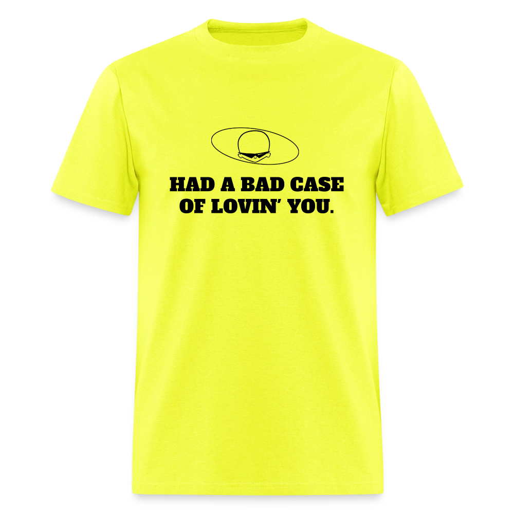 1970s "HAD A BAD CASE OF LOVIN' YOU." Pop Progeny T-Shirt (Dark on Light) - safety green