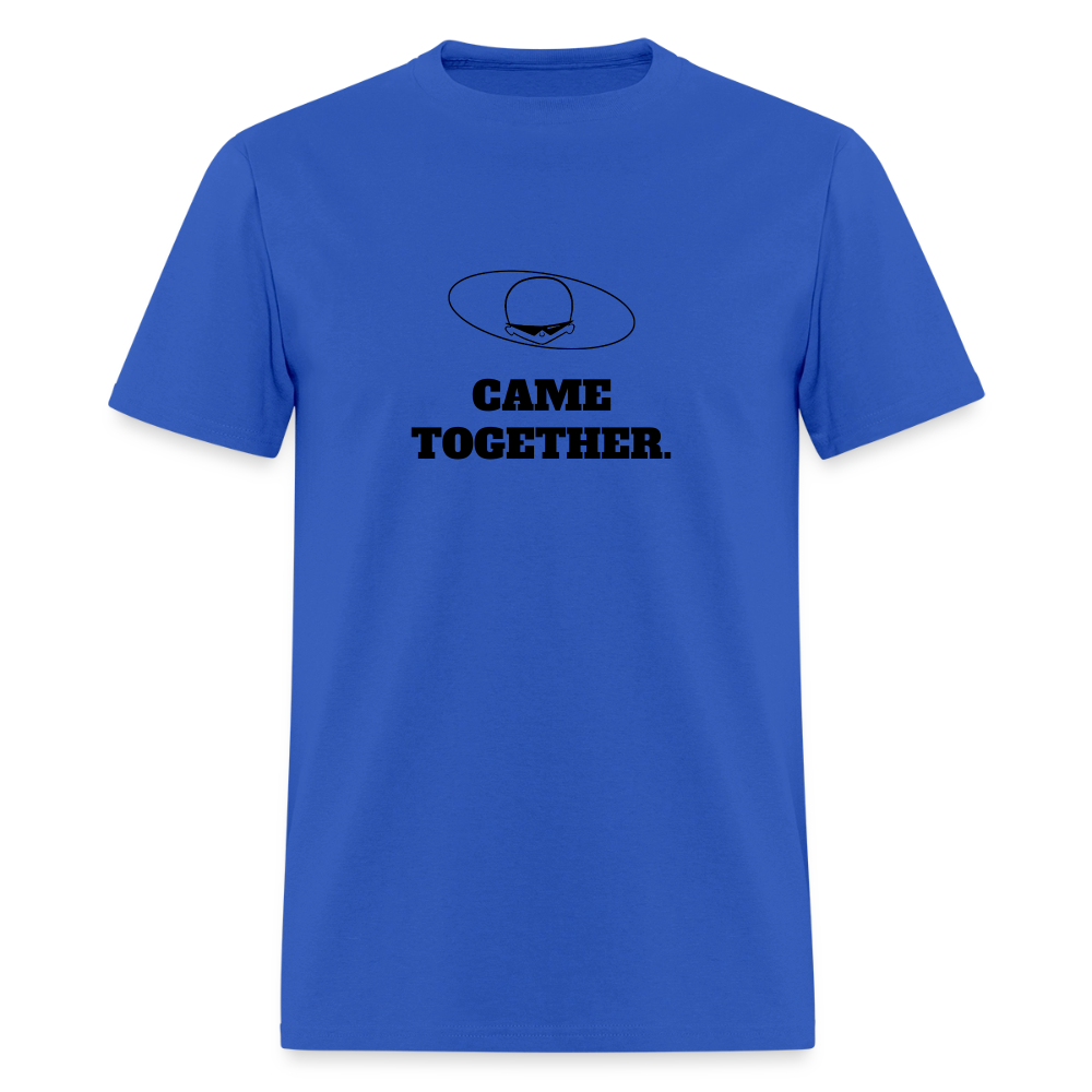1960s "CAME TOGETHER." Pop Progeny Couples T-Shirt (Dark on Light) - royal blue