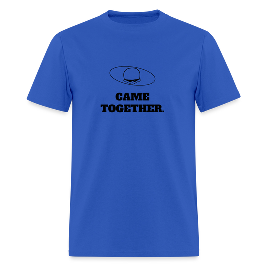 1960s "CAME TOGETHER." Pop Progeny Couples T-Shirt (Dark on Light) - royal blue