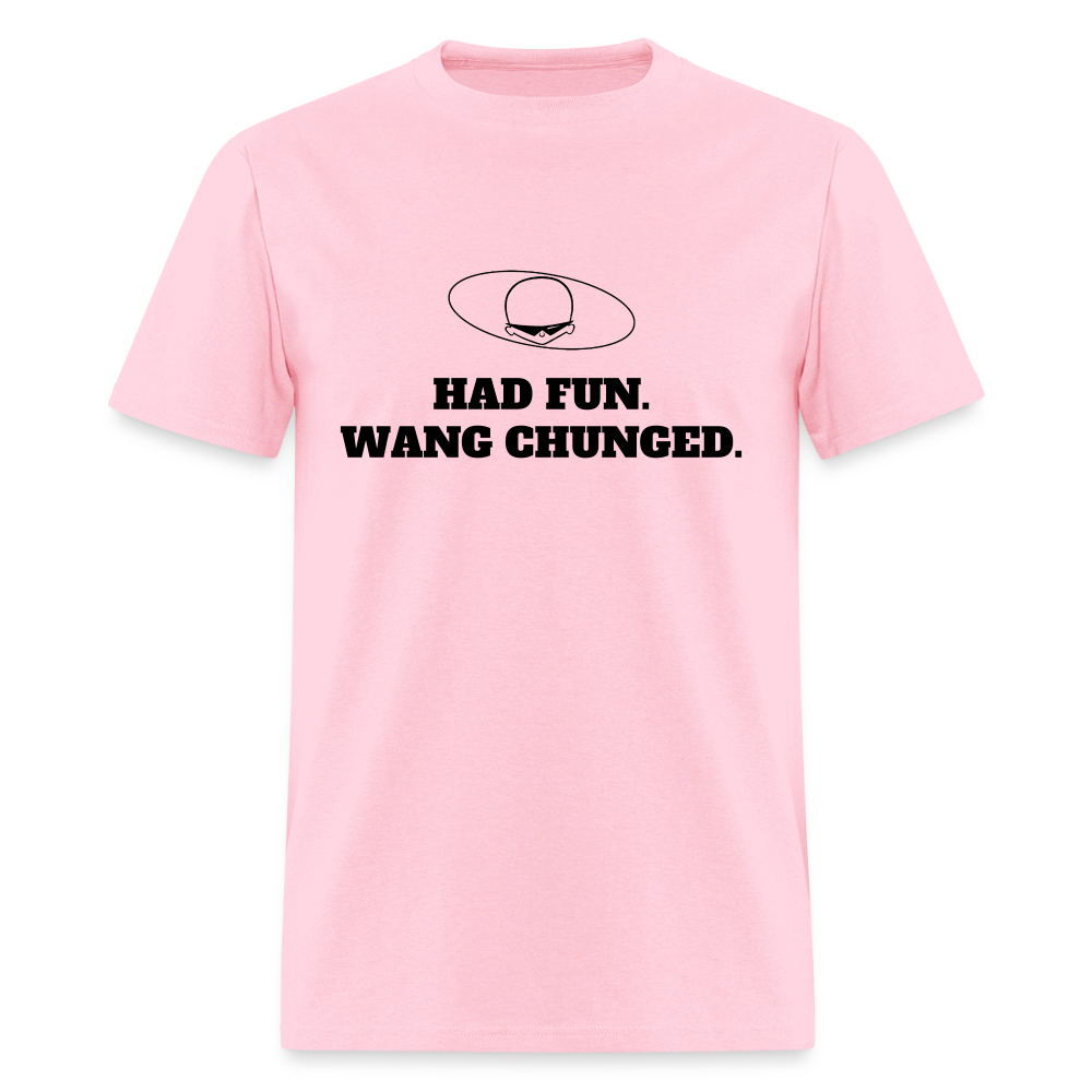 1980s "HAD FUN. WANG CHUNGED." Pop Progeny T-Shirt (Dark on Light) - pink