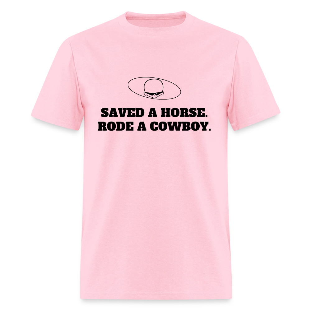 2000s "SAVED A HORSE. RODE A COWBOY" Pop Progeny T-Shirt (Dark on Light) - pink