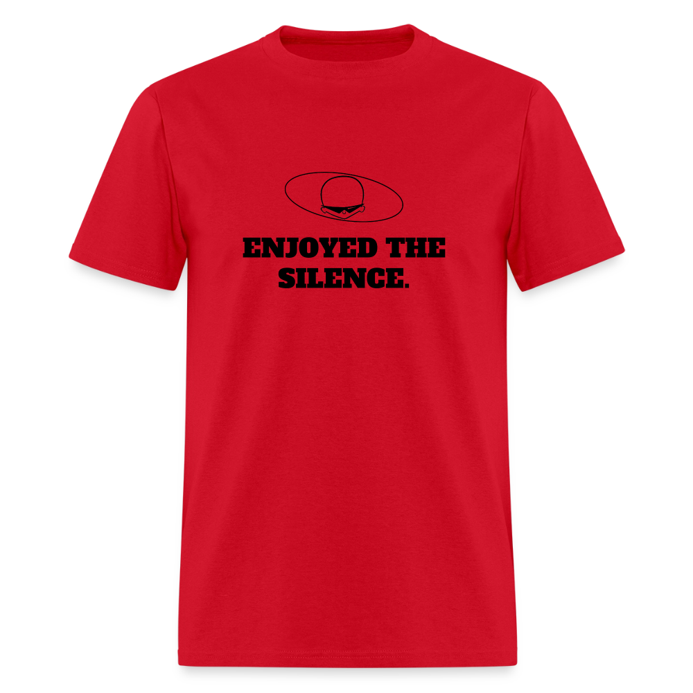 1990s "ENJOYED THE SILENCE." Pop Progeny T-Shirt (Dark on Light) - red