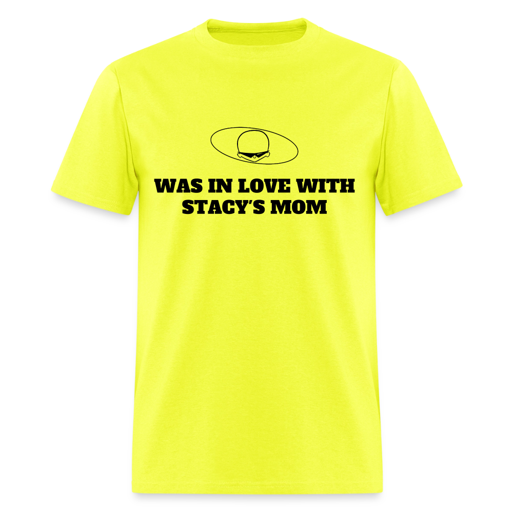 2000s "WAS IN LOVE WITH STACY'S MOM." Pop Progeny T-Shirt (Dark on Light) - safety green