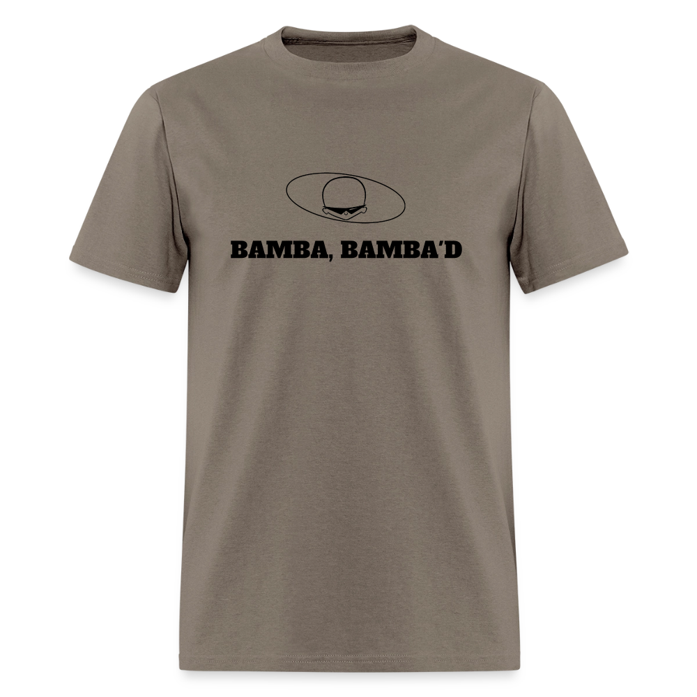 1950s "BAMBA BAMBA'D." Pop Progeny T-Shirt (Dark on Light) - safari