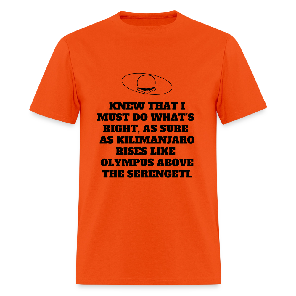1980s "OLYMPUS ABOVE THE SERENGETI." Pop Progeny T-Shirt (Dark on Light) - orange