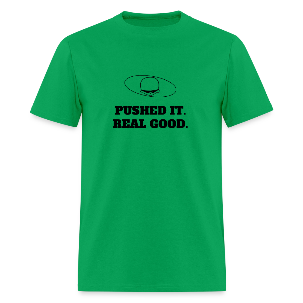 1980s "PUSHED IT. REAL GOOD." Pop Progeny T-Shirt (Dark on Light) - bright green