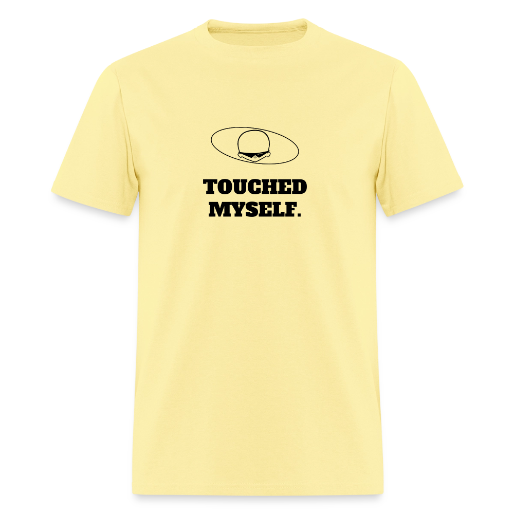 1980s "TOUCHED MYSELF" Pop Progeny T-Shirt (Dark on Light) - cornsilk