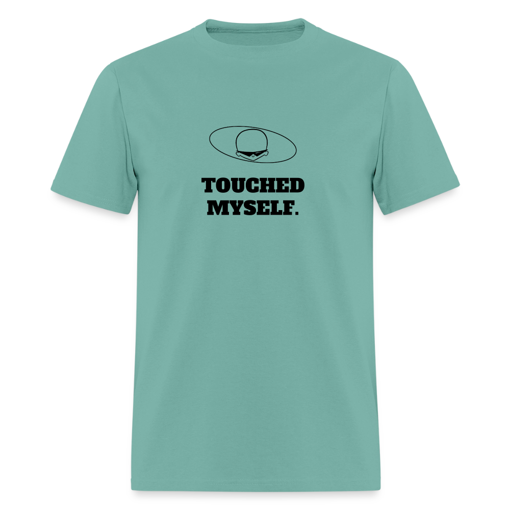 1980s "TOUCHED MYSELF" Pop Progeny T-Shirt (Dark on Light) - aquatic