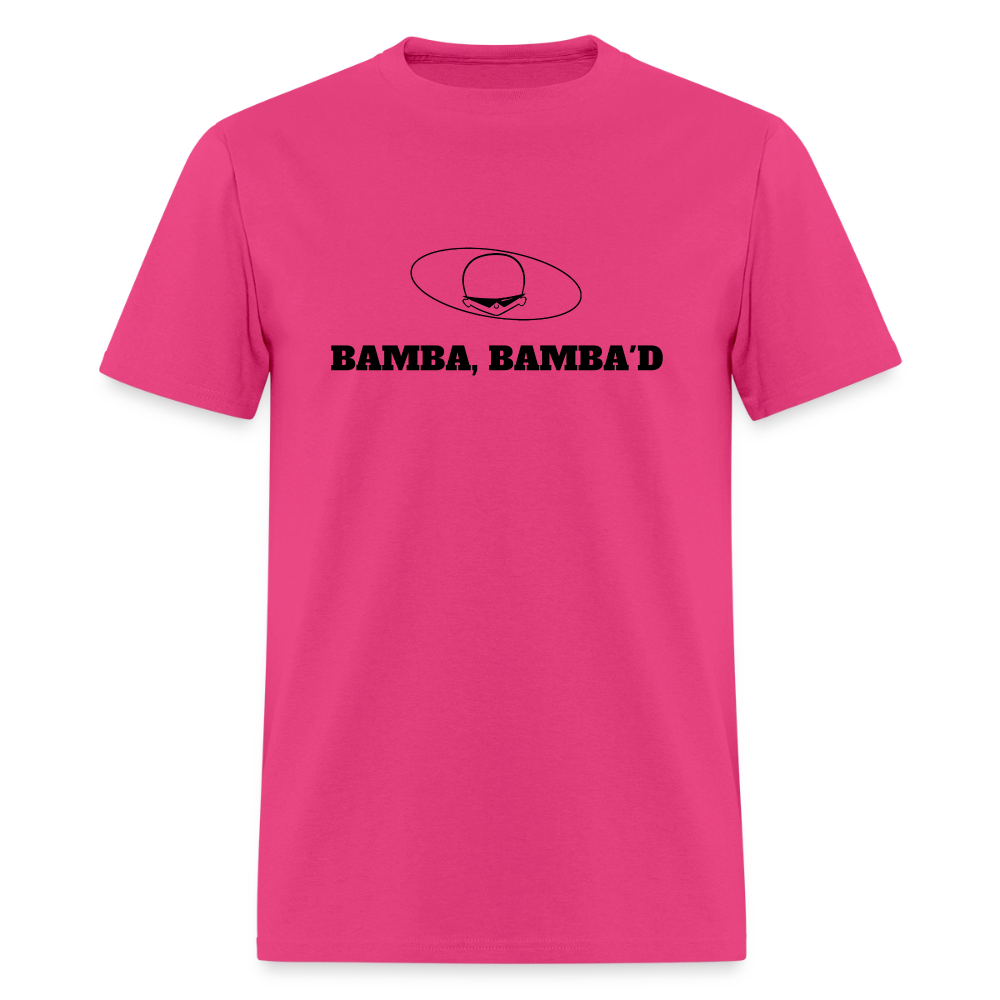 1950s "BAMBA BAMBA'D." Pop Progeny T-Shirt (Dark on Light) - fuchsia