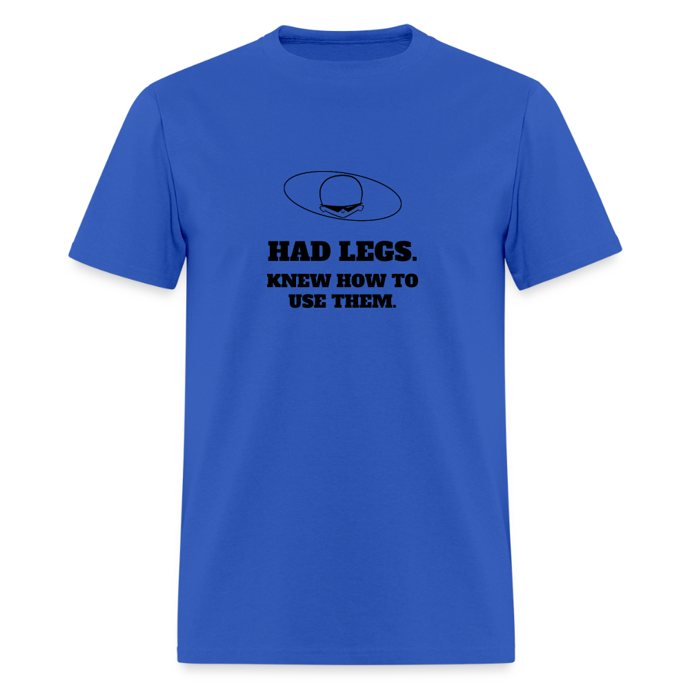 1980s "HAD LEGS." Pop Progeny T-Shirt (Dark on Light) - royal blue