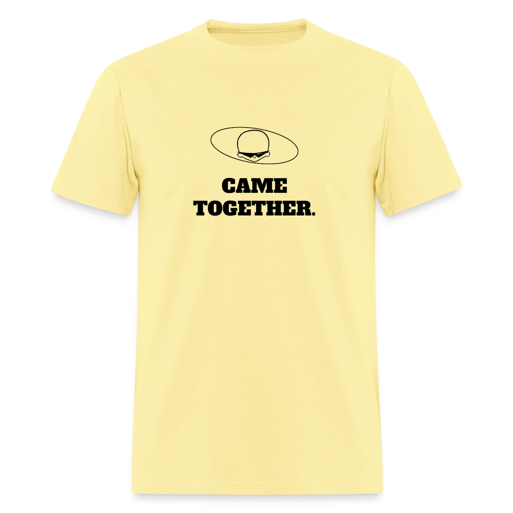 1960s "CAME TOGETHER." Pop Progeny Couples T-Shirt (Dark on Light) - cornsilk