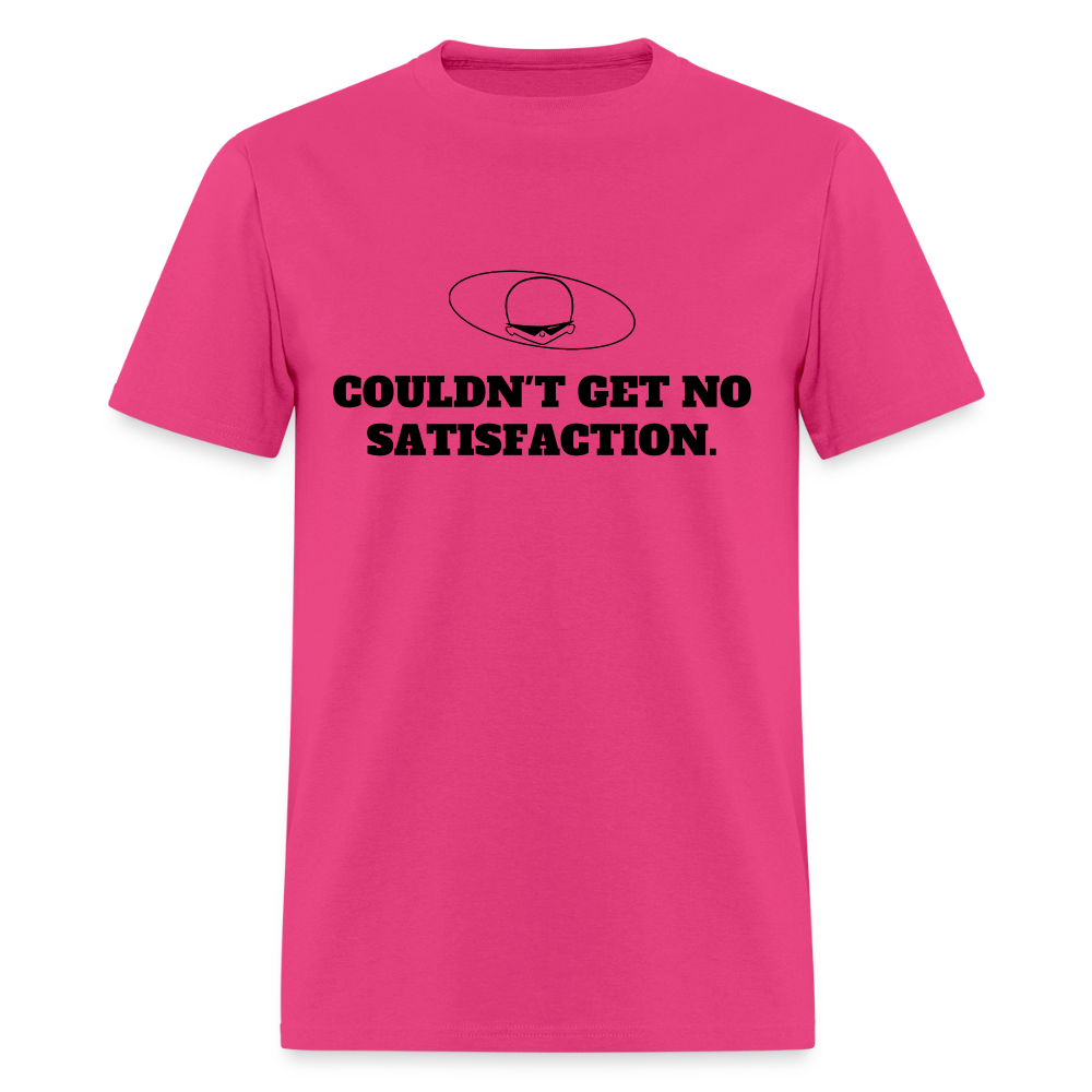 1960s "COULDN'T GET NO SATISFACTION." Pop Progeny T-Shirt (Dark on Light) - fuchsia
