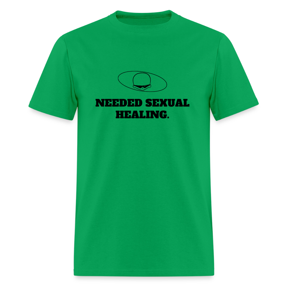 1980s "NEEDED SEXUAL HEALING." Pop Progeny T-Shirt (Dark on Light) - bright green