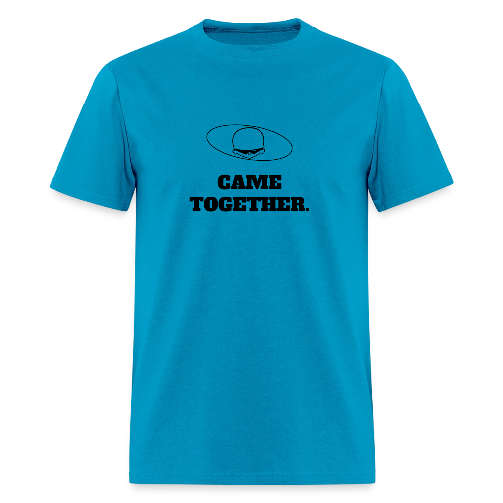 1960s "CAME TOGETHER." Pop Progeny Couples T-Shirt (Dark on Light) - turquoise