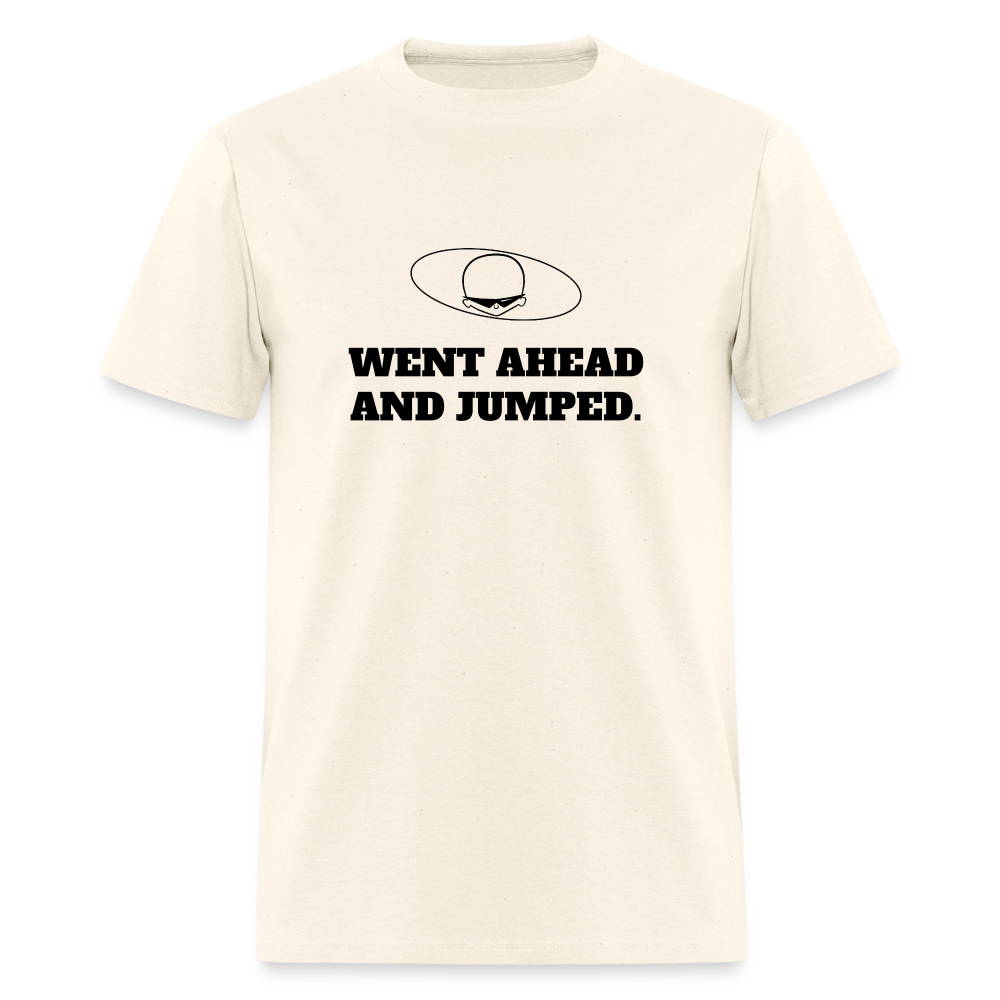 1980s "WENT AHEAD AND JUMPED." Pop Progeny T-Shirt (Dark on Light) - sweet cream heather