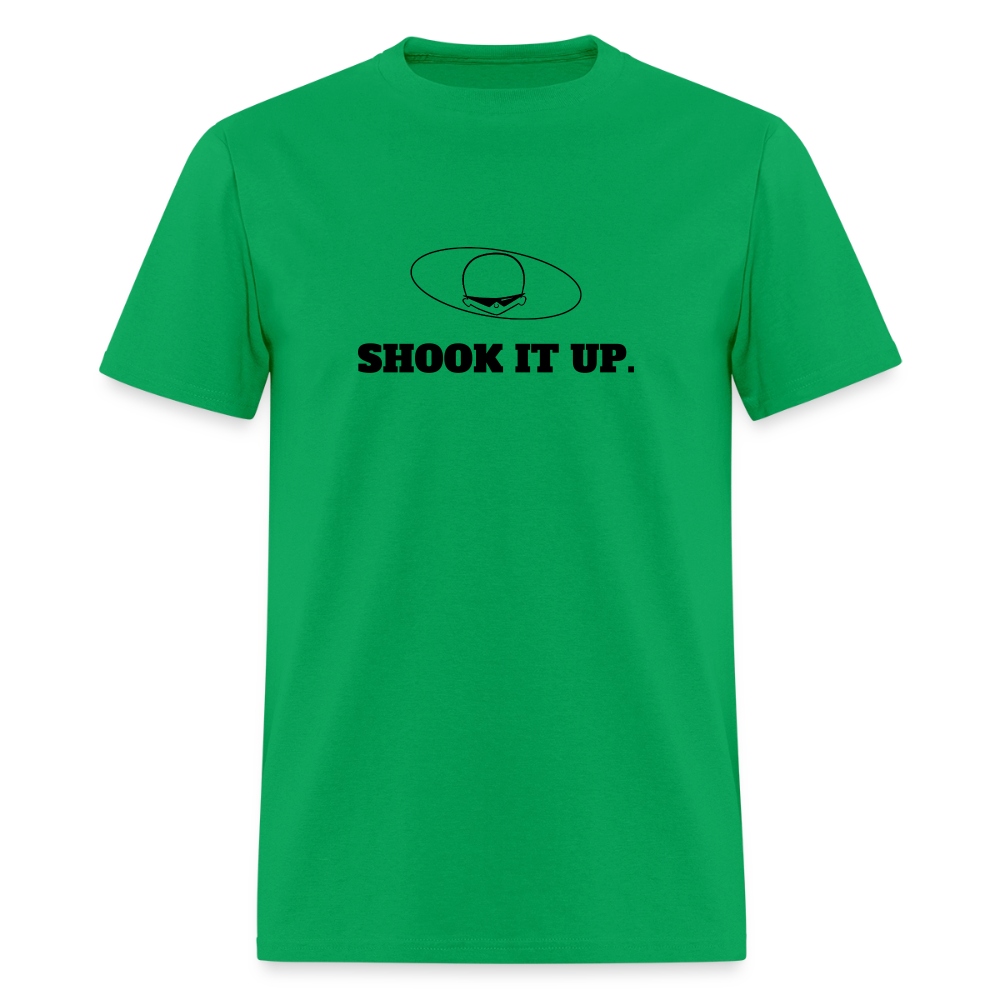1980s "SHOOK IT UP." Pop Progeny T-Shirt (Dark on Light) - bright green