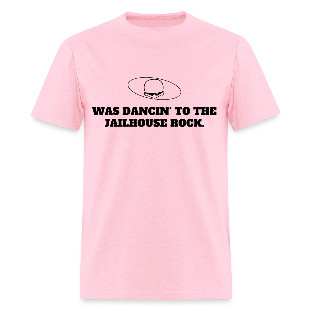 1950s "WAS DANCIN' TO THE JAILHOUSE ROCK." Pop Progeny T-Shirt (Dark on Light) - pink
