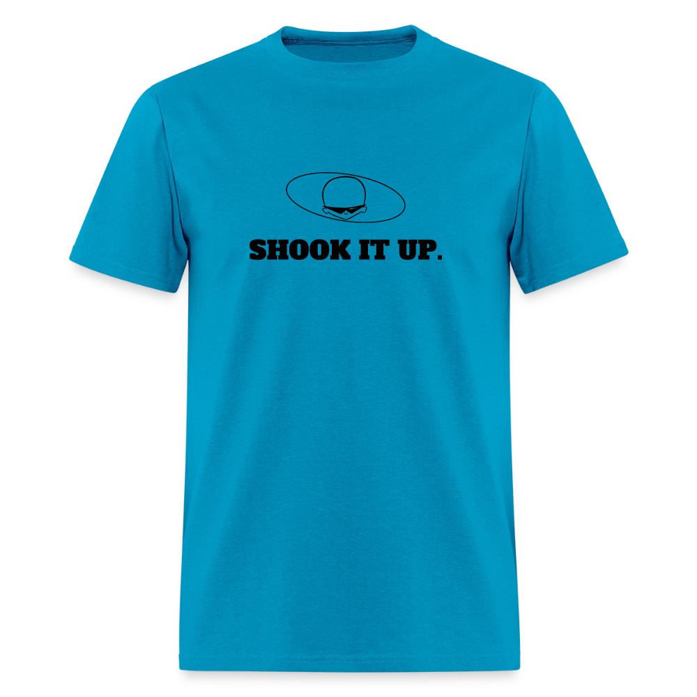 1980s "SHOOK IT UP." Pop Progeny T-Shirt (Dark on Light) - turquoise