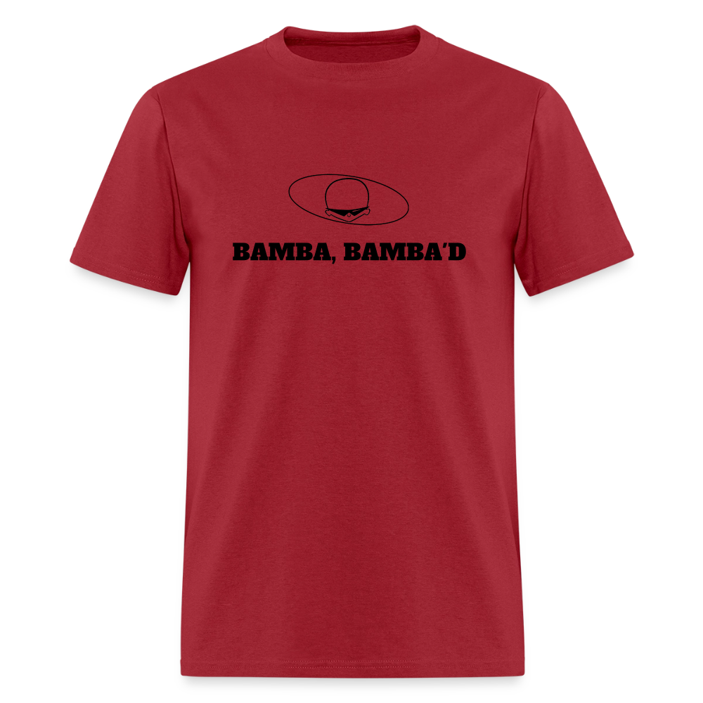 1950s "BAMBA BAMBA'D." Pop Progeny T-Shirt (Dark on Light) - dark red
