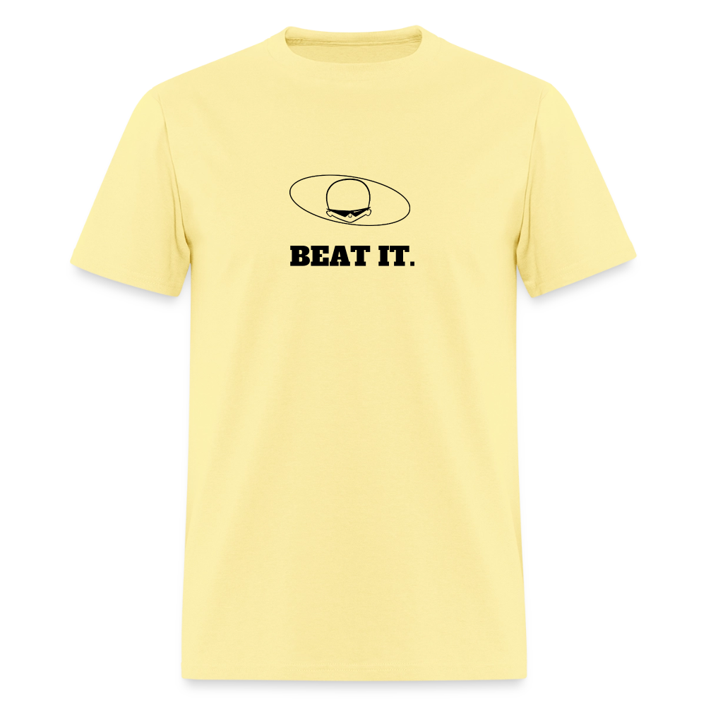 1980s "BEAT IT." Pop Progeny T-Shirt (Dark on Light) - cornsilk