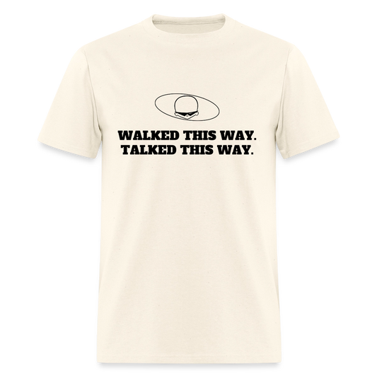 1970s "WALKED THIS WAY." Pop Progeny T-Shirt (Dark on Light) - sweet cream heather
