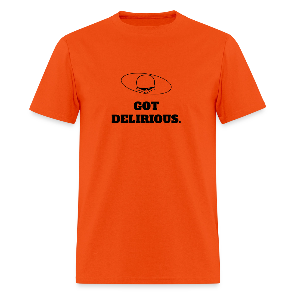 1980s "GOT DELIRIOUS." Pop Progeny T-Shirt (Dark on Light) - orange