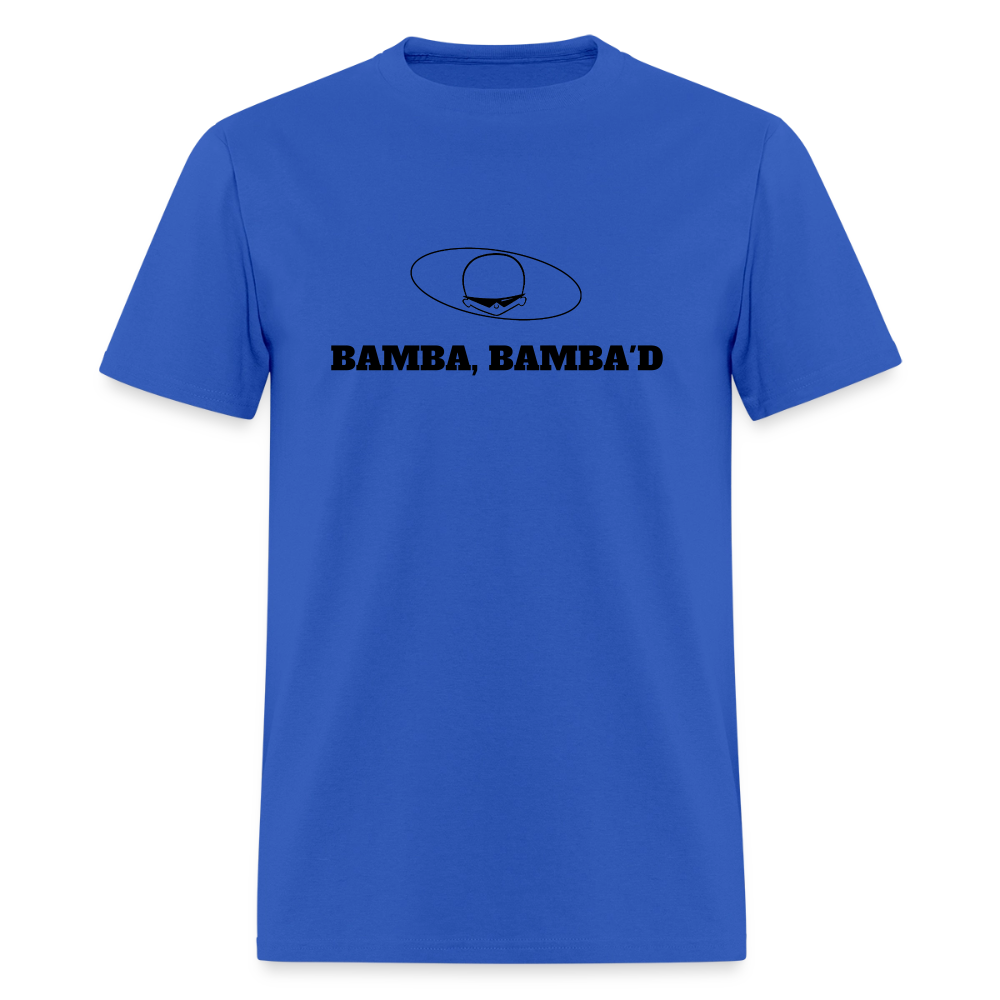 1950s "BAMBA BAMBA'D." Pop Progeny T-Shirt (Dark on Light) - royal blue