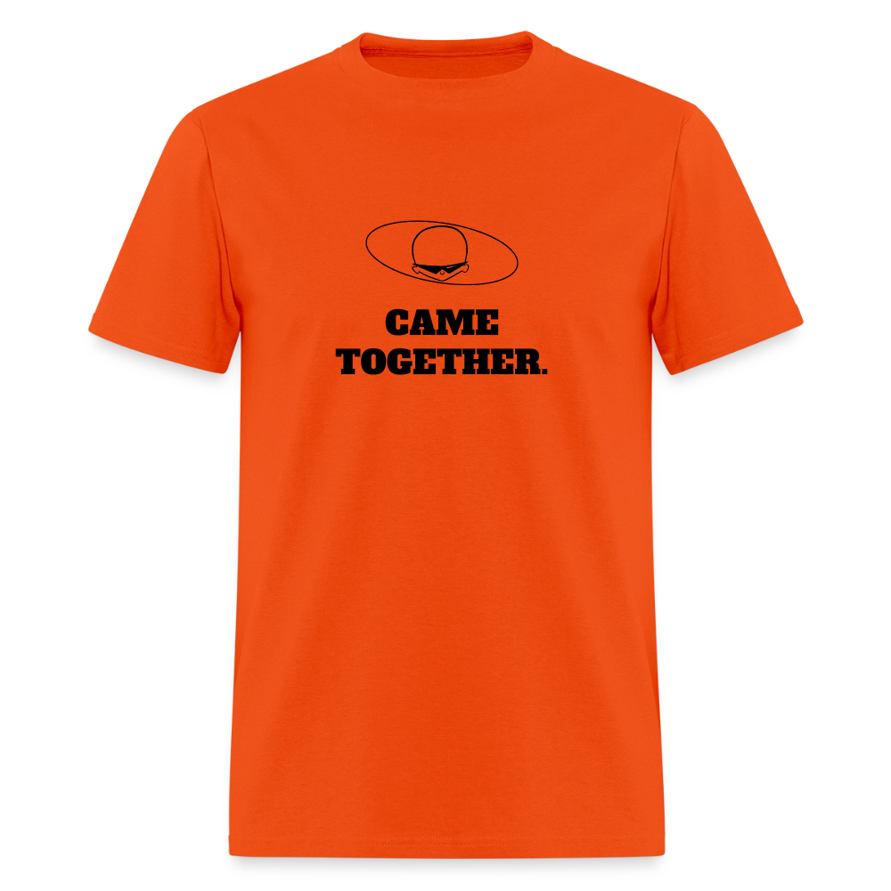 1960s "CAME TOGETHER." Pop Progeny Couples T-Shirt (Dark on Light) - orange